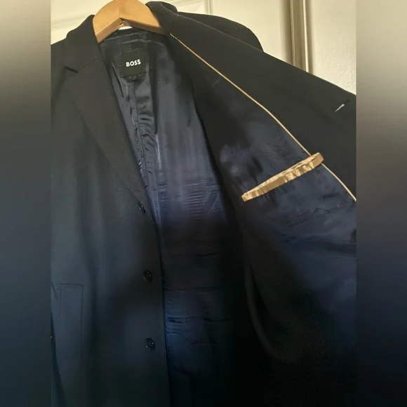 Hugo Boss "Wool-Bend Coat With Full Lining" for Men